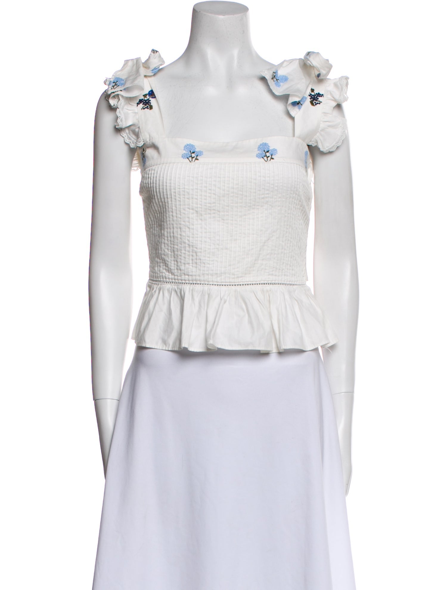 Lug Von Siga Square Neckline Sleeveless Crop Top