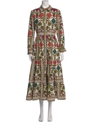 Pre-owned Lug Von Siga Floral Print Long Dress In Multi