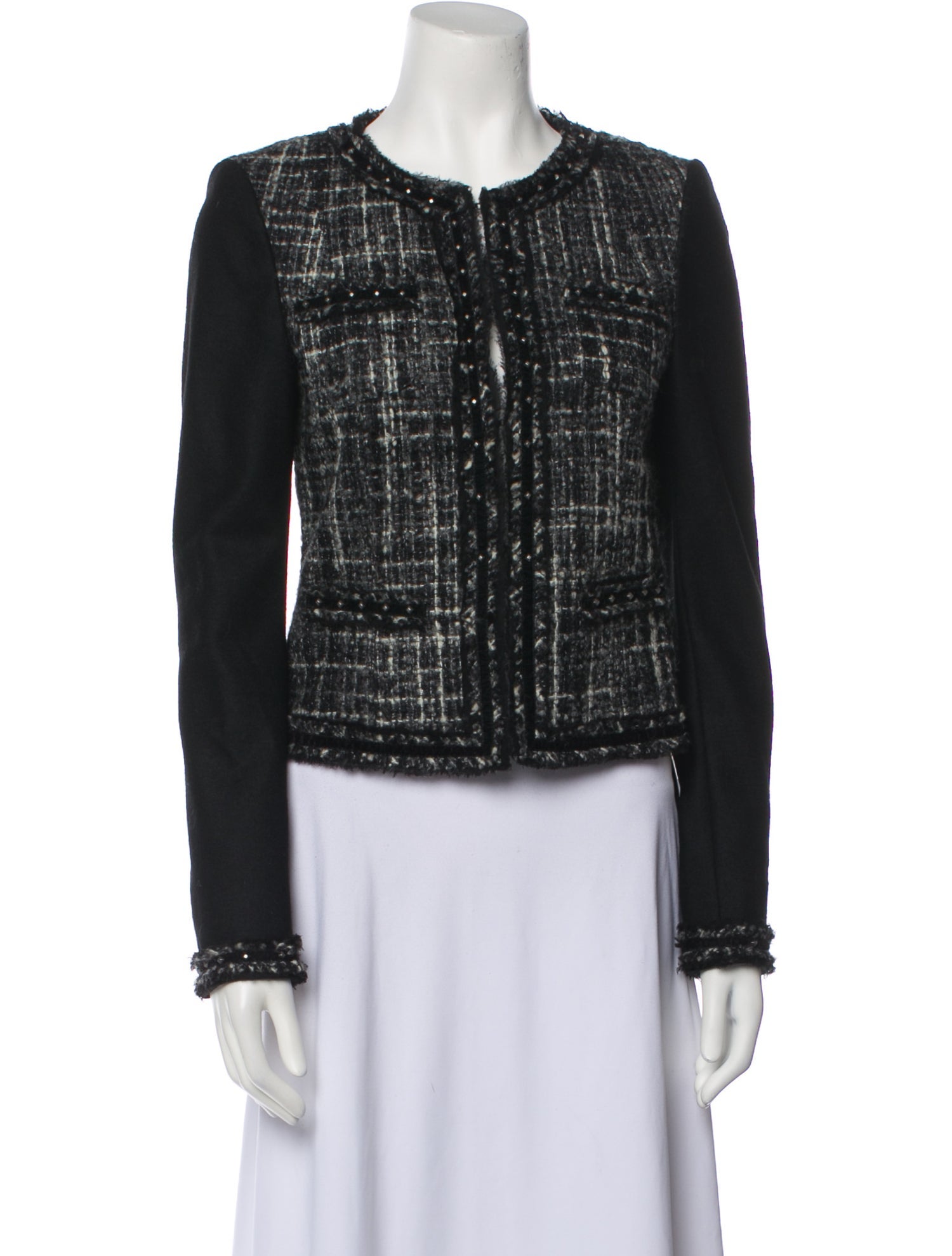 Luisa Cerano Virgin Wool Tweed Pattern Jacket