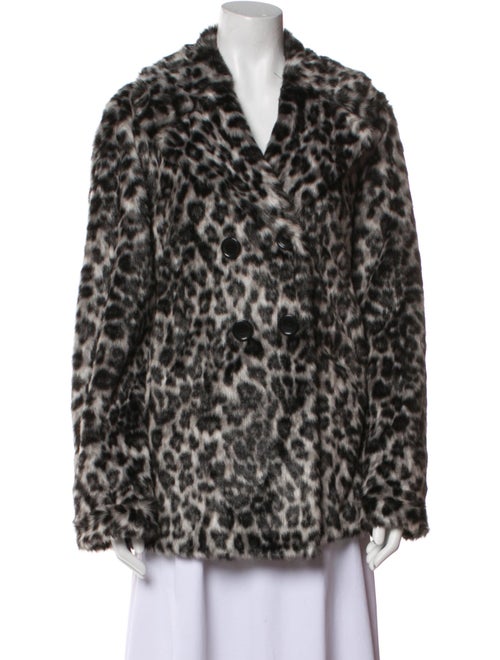 Luisa Cerano Animal Print Faux Fur Coat