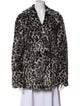 Luisa Cerano Animal Print Faux Fur Coat