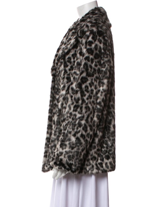 Luisa Cerano Animal Print Faux Fur Coat