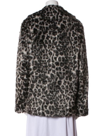 Luisa Cerano Animal Print Faux Fur Coat