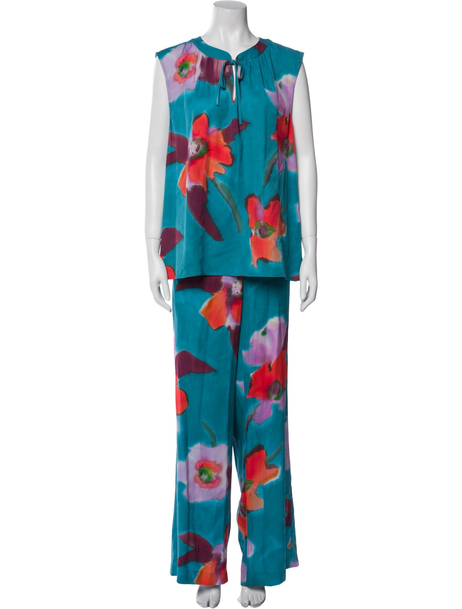 Luisa Cerano Floral Print Pant Set w/ Tags