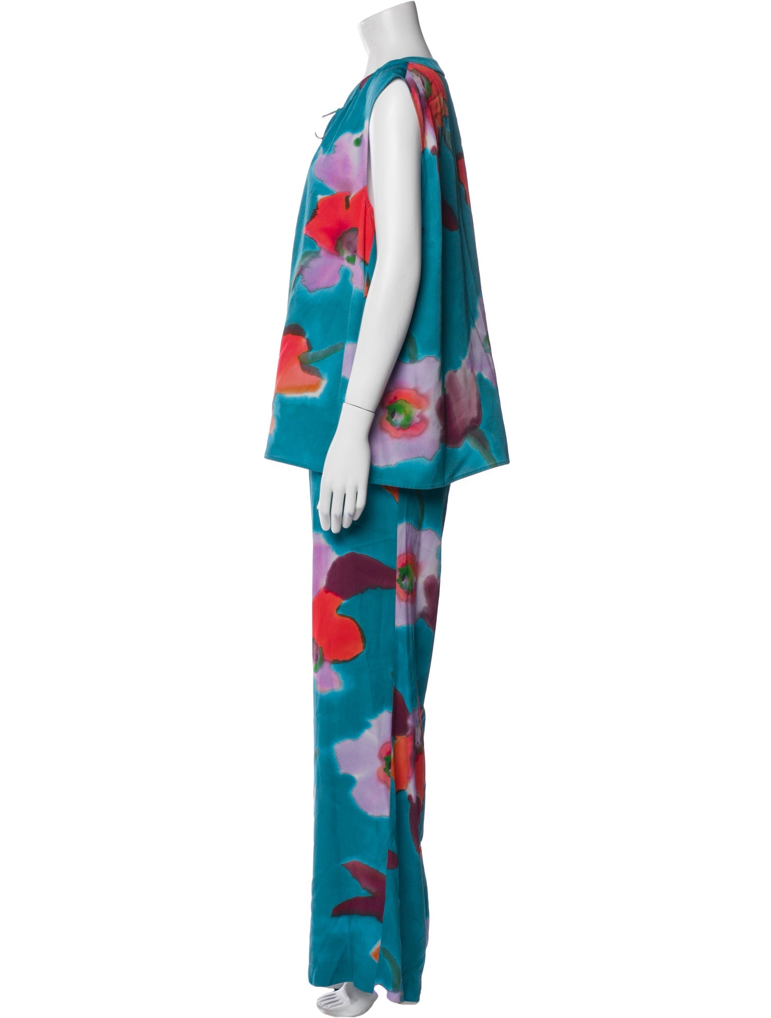 Luisa Cerano Floral Print Pant Set w/ Tags