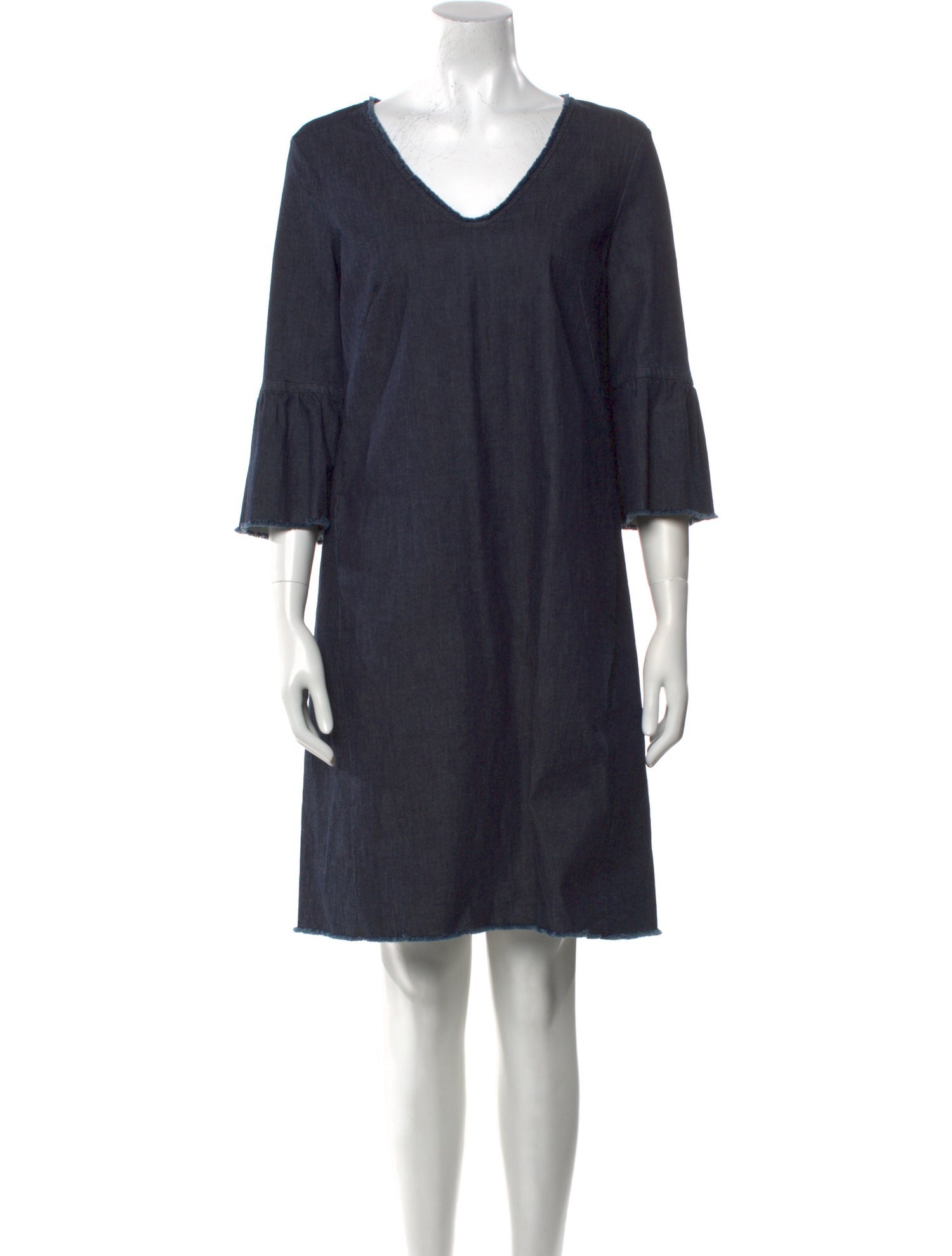 Luisa Cerano V-Neck Knee-Length Dress