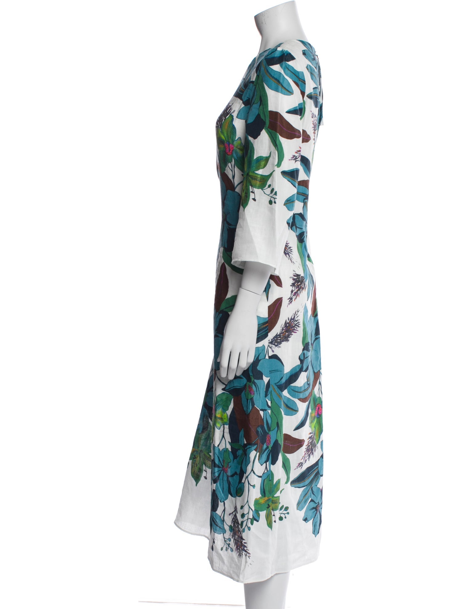 Luisa Cerano Floral Print Long Dress