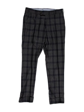 Luigi Bianchi Mantova Plaid Print Pants