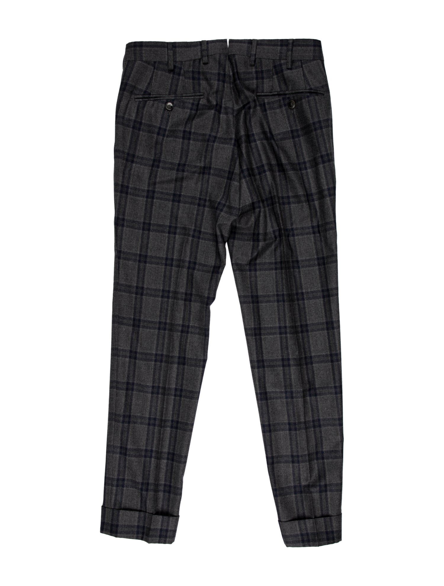 Luigi Bianchi Mantova Plaid Print Pants