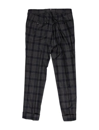Luigi Bianchi Mantova Plaid Print Pants