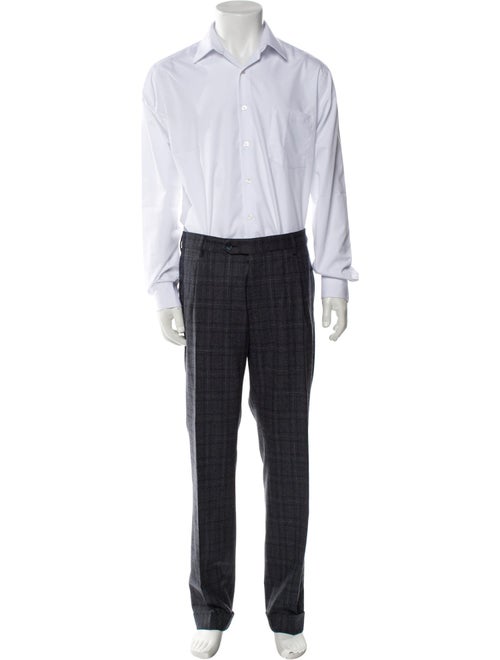 Luigi Bianchi Mantova Wool Plaid Print Two-Piece Blazer