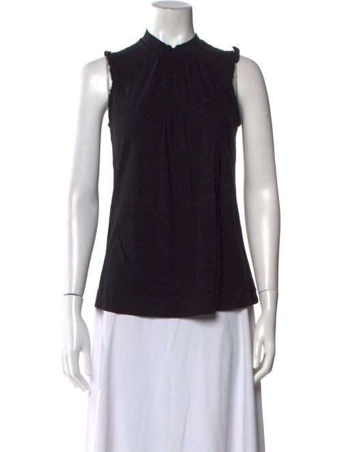 Luxory Mock Neck Sleeveless Blouse