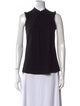 Luxory Mock Neck Sleeveless Blouse