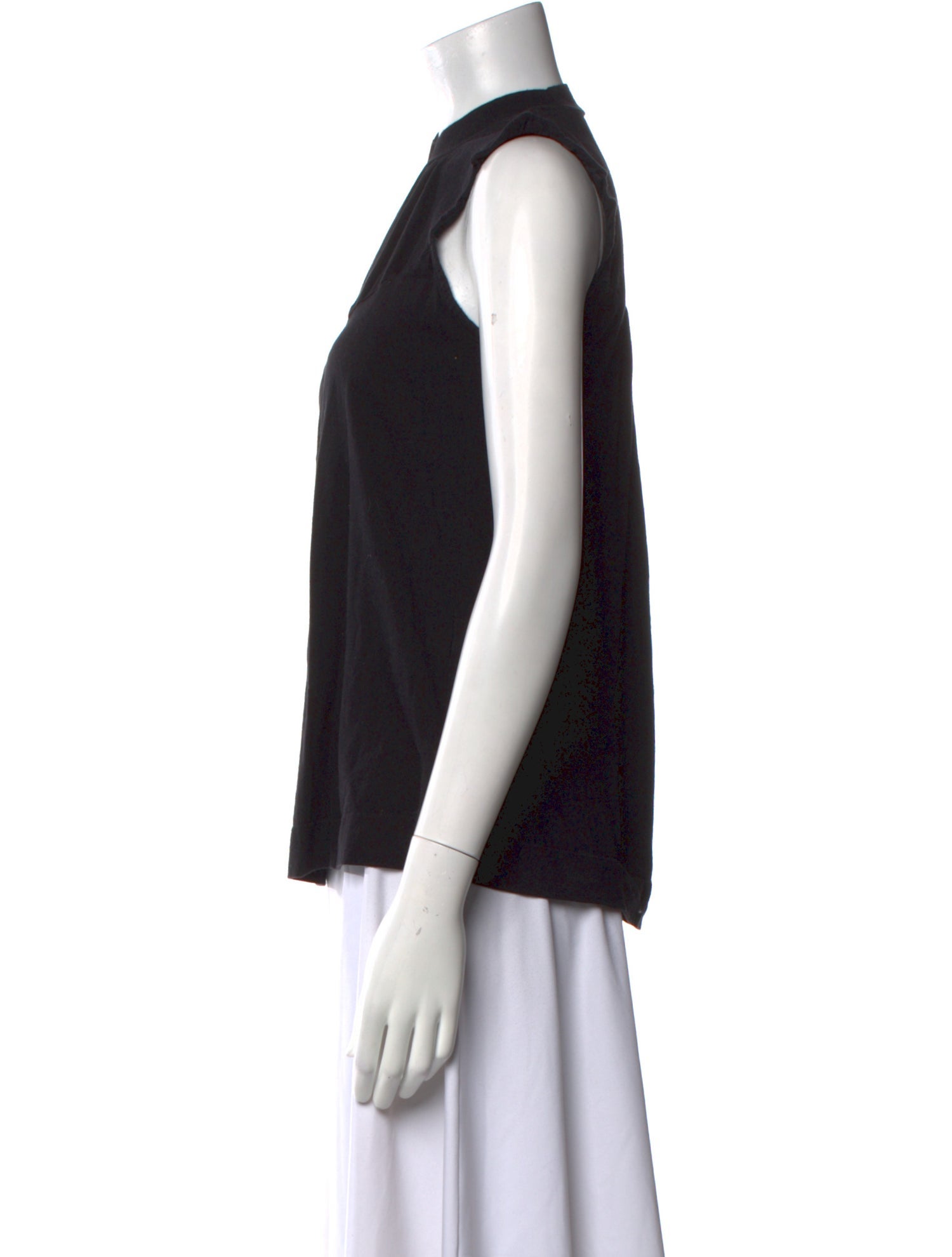 Luxory Mock Neck Sleeveless Blouse