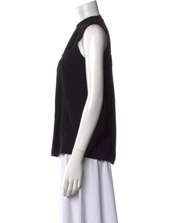 Luxory Mock Neck Sleeveless Blouse