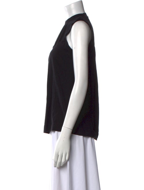 Luxory Mock Neck Sleeveless Blouse