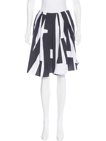 Lutz Huelle Pleated Knee-Length Skirt w/ Tags