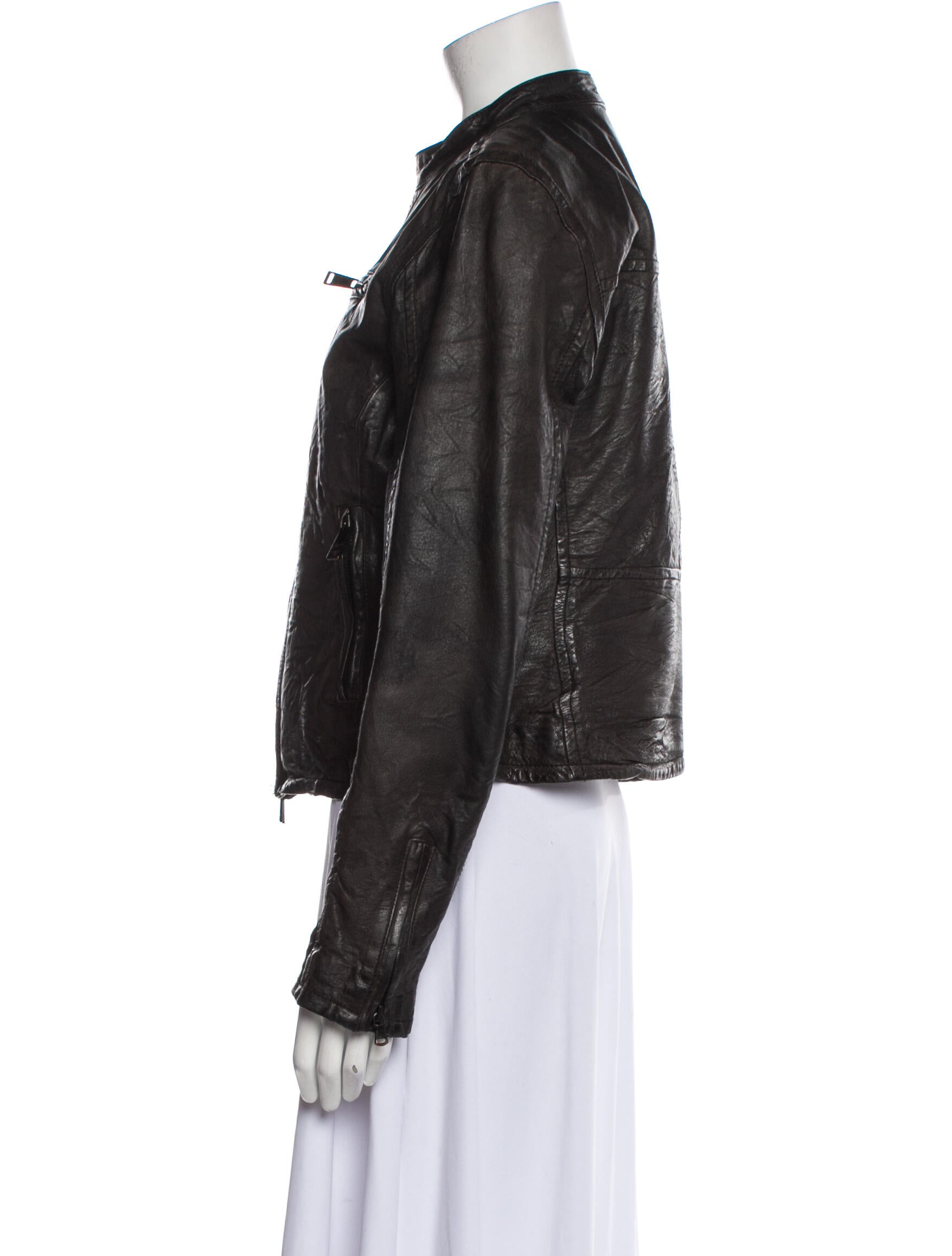 Levi's Authorized Vintage Leather Biker Jacket Black Jackets