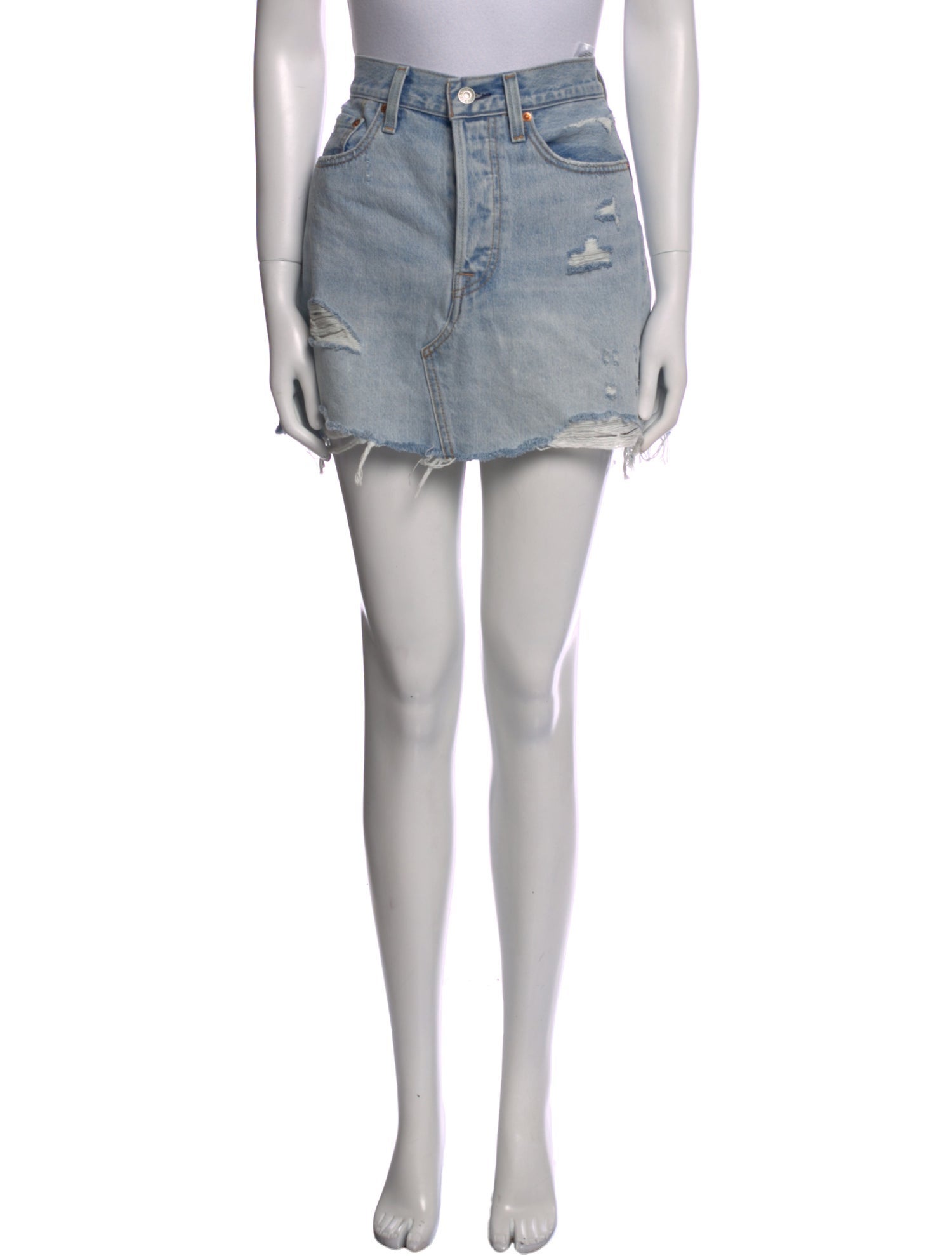 Levi's Authorized Vintage Raw-Edge Trim Mini Skirt