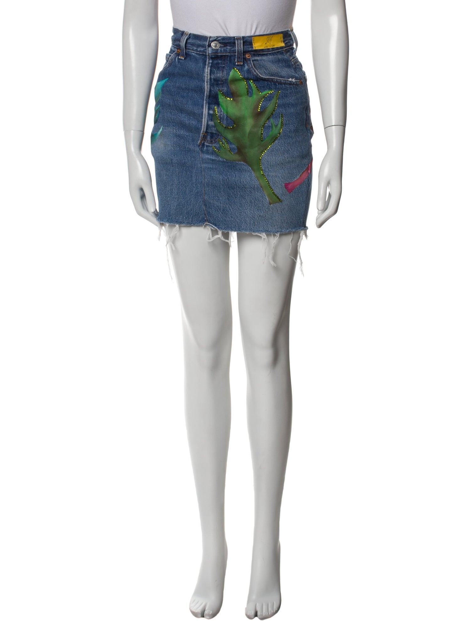 Levi's Authorized Vintage Distressed Accents Mini Skirt