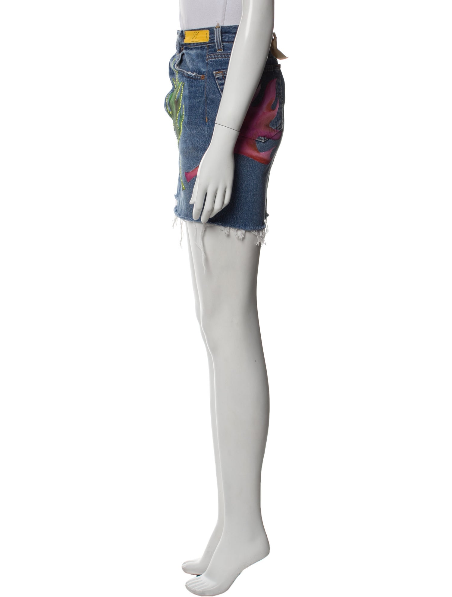 Levi's Authorized Vintage Distressed Accents Mini Skirt