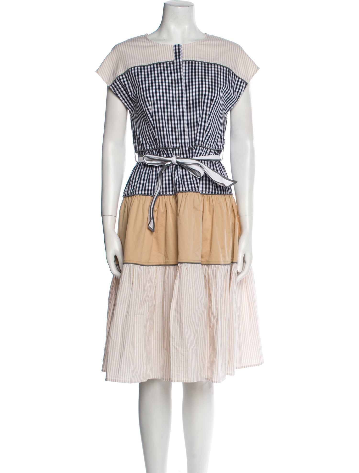 LOVE Binetti Striped Midi Length Dress