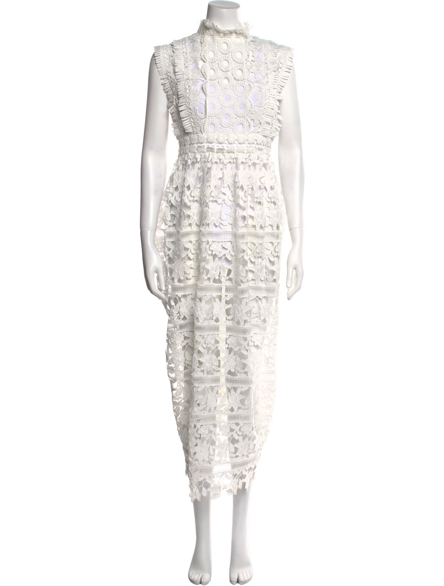 LOVE Binetti Lace Pattern Midi Length Dress