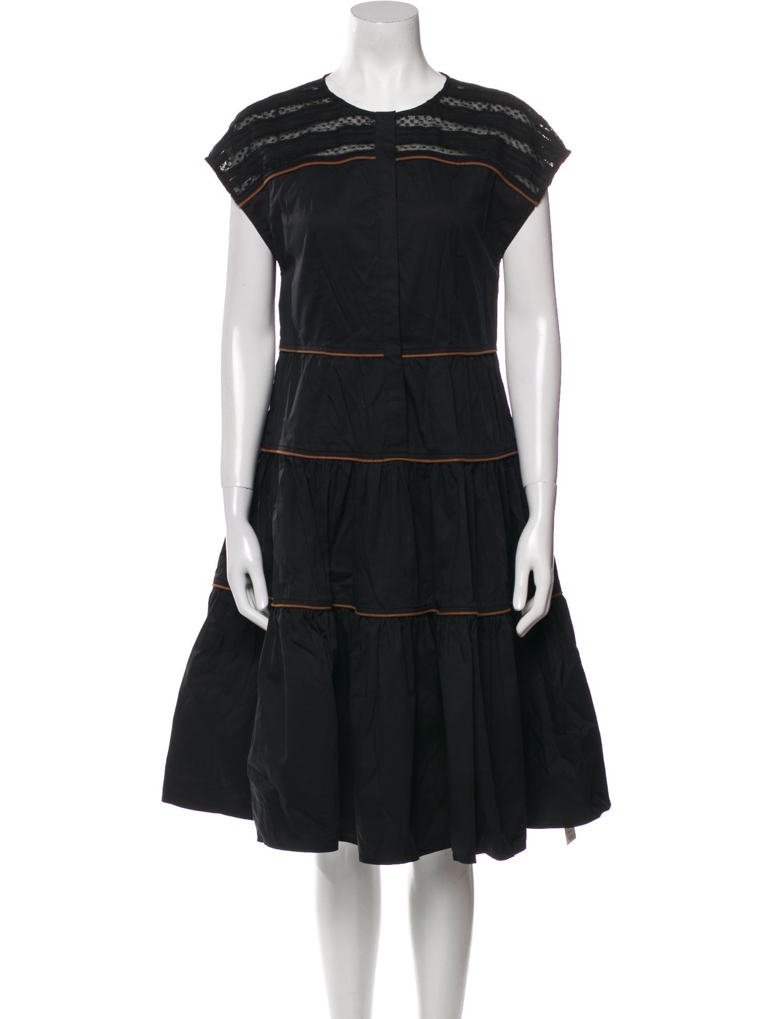 LOVE Binetti Crew Neck Knee-Length Dress