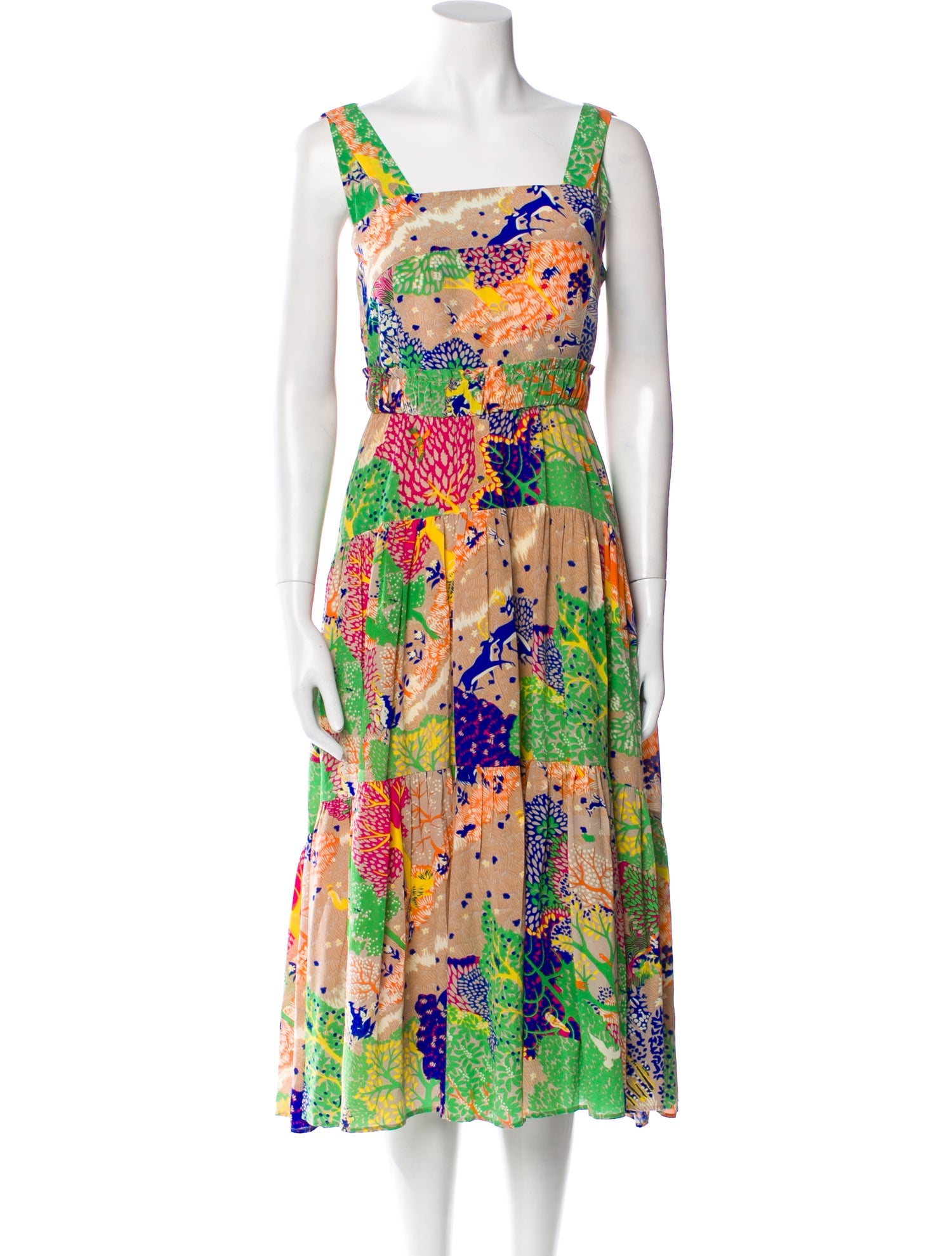 LOVE Binetti Silk Midi Length Dress