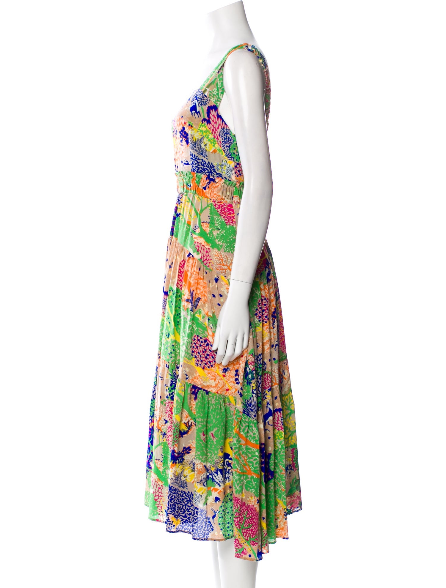 LOVE Binetti Silk Midi Length Dress