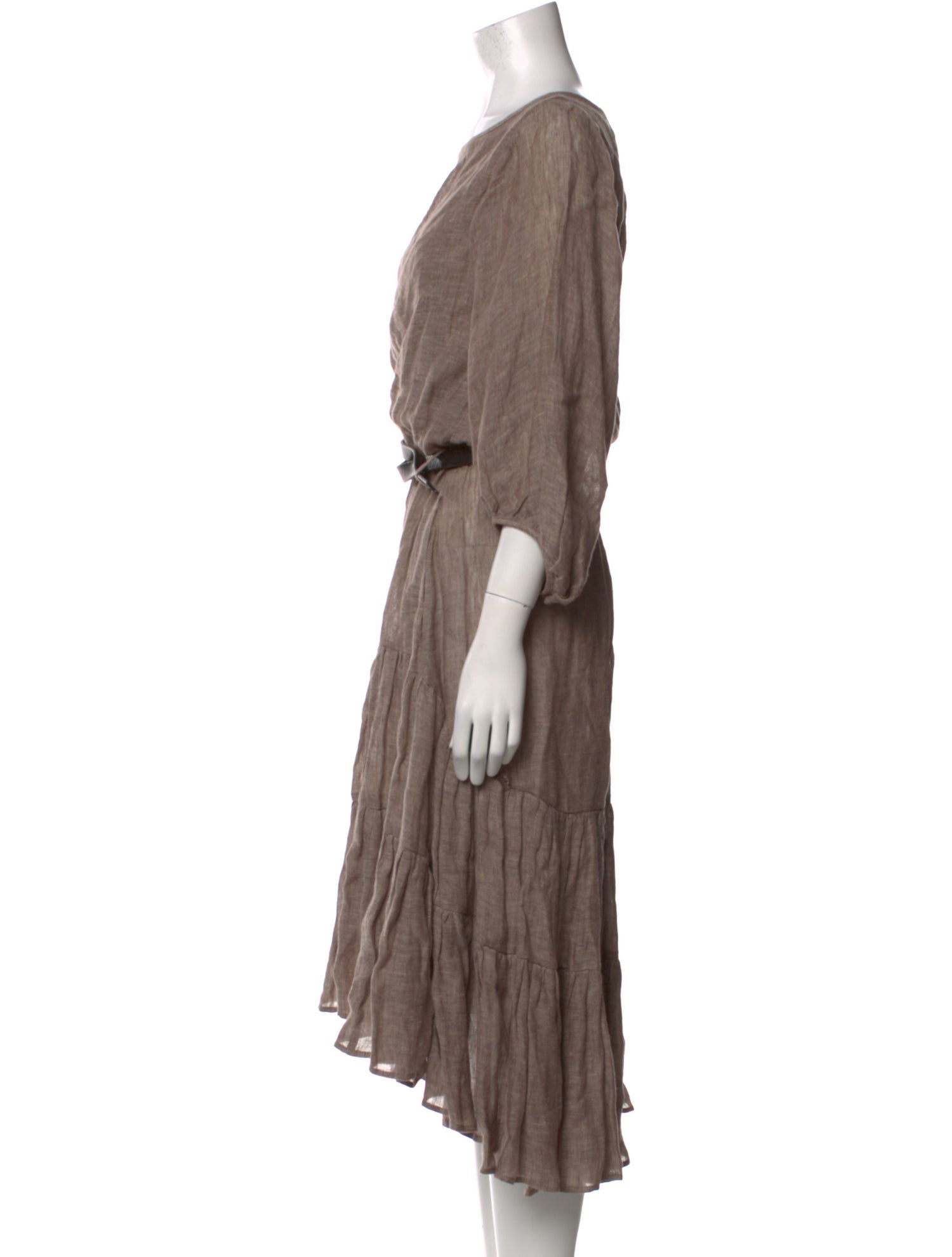 LOVE Binetti Bateau Neckline Midi Length Dress