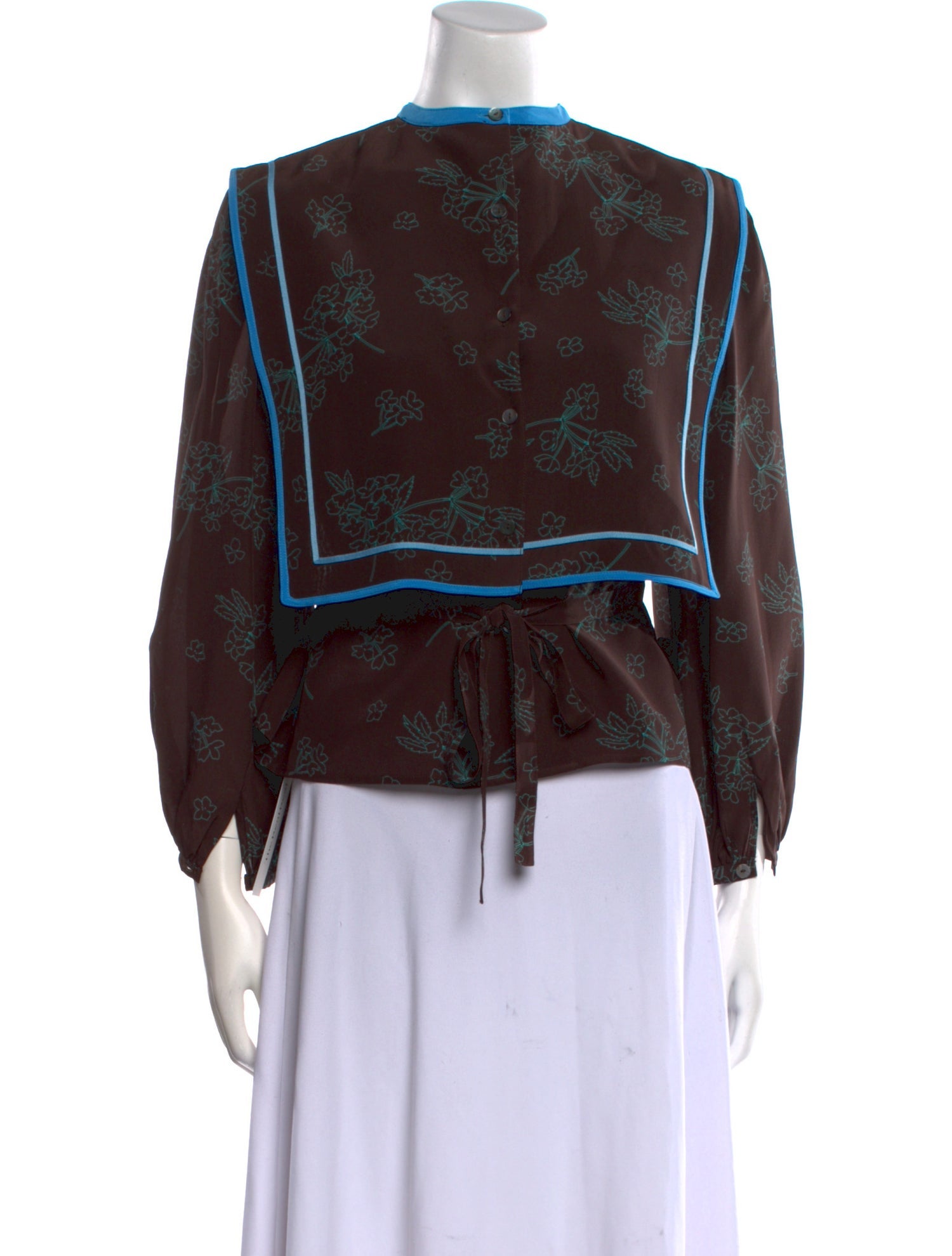 LOVE Binetti Silk Floral Print Blouse