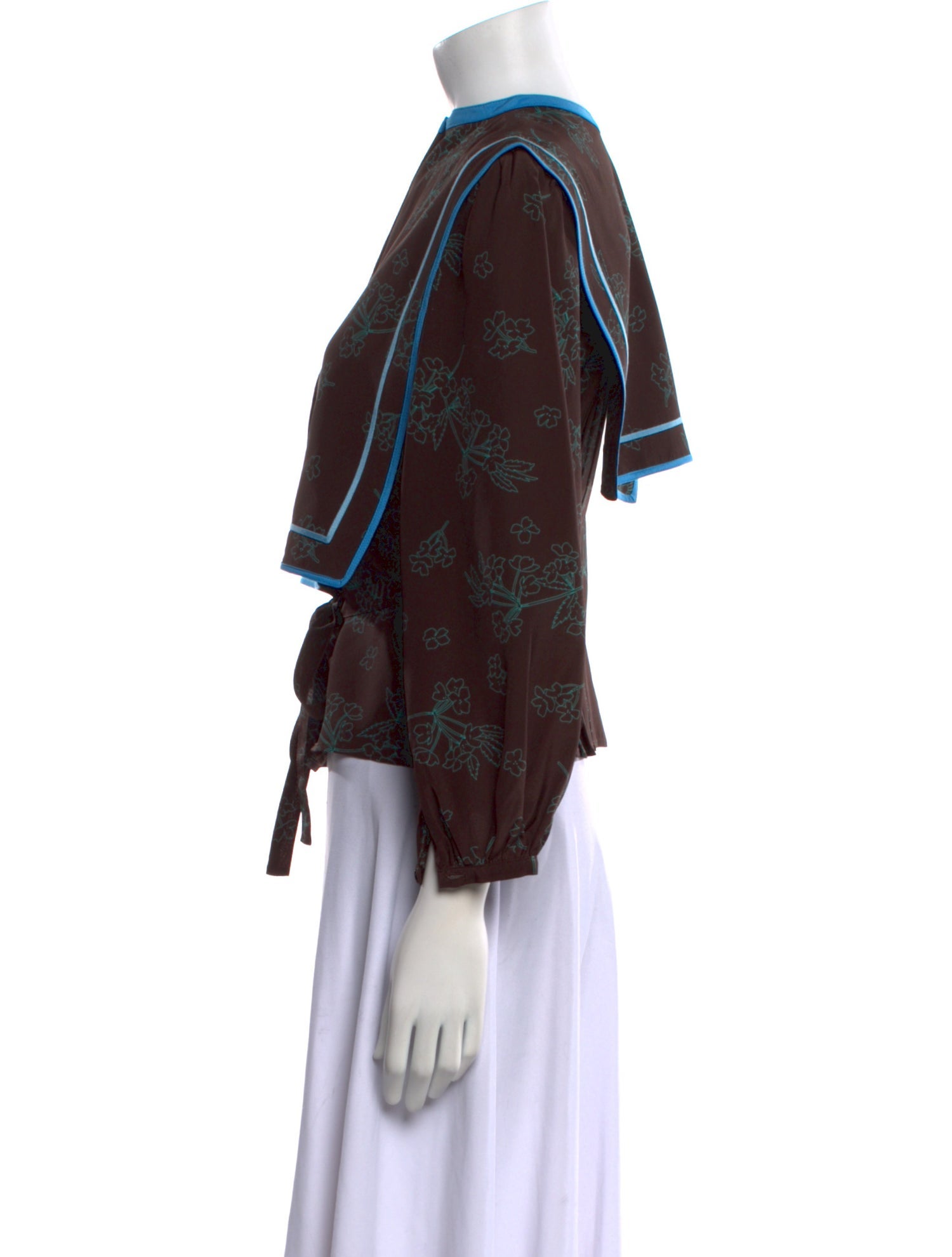 LOVE Binetti Silk Floral Print Blouse