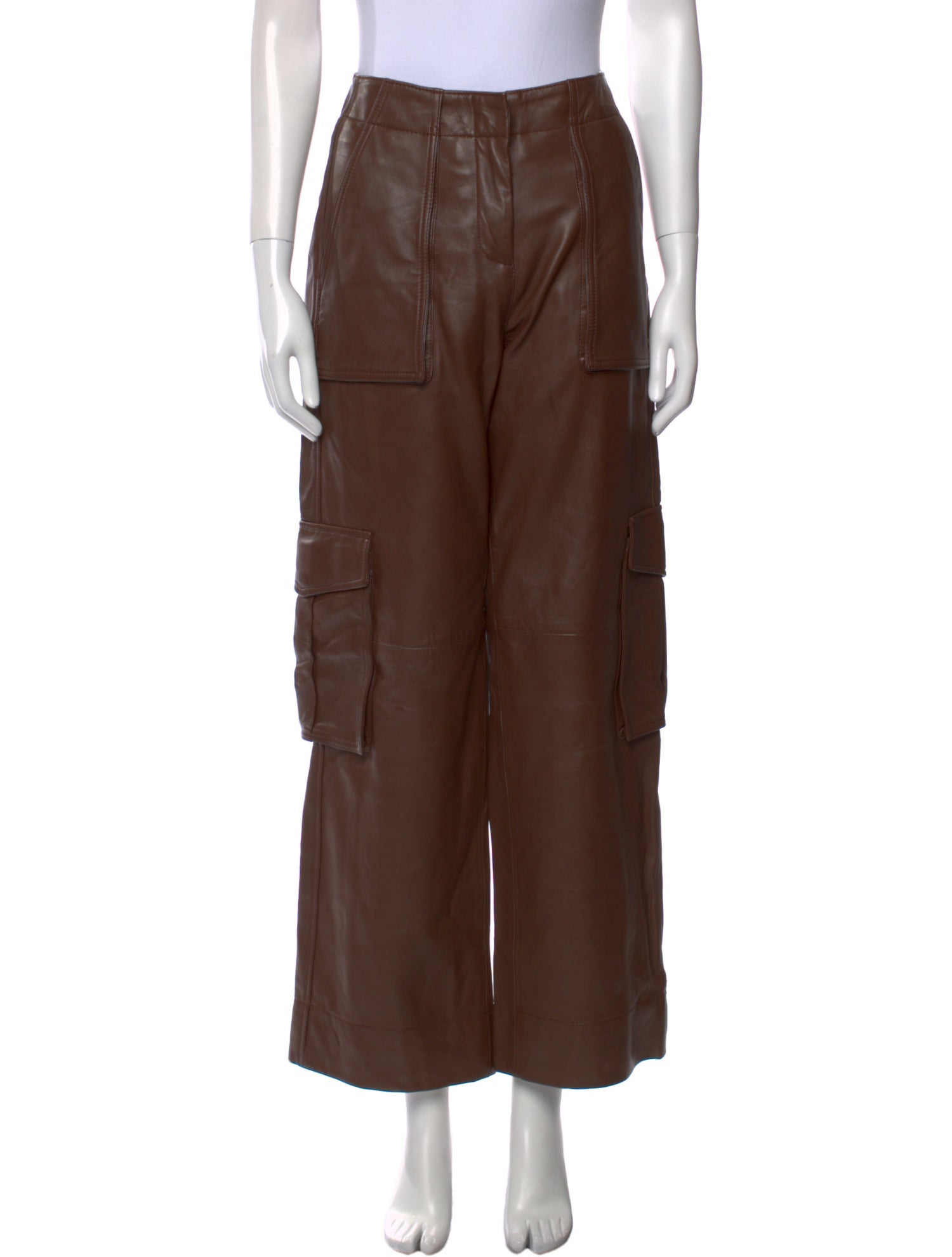 LOVE Binetti Leather Wide Leg Pants