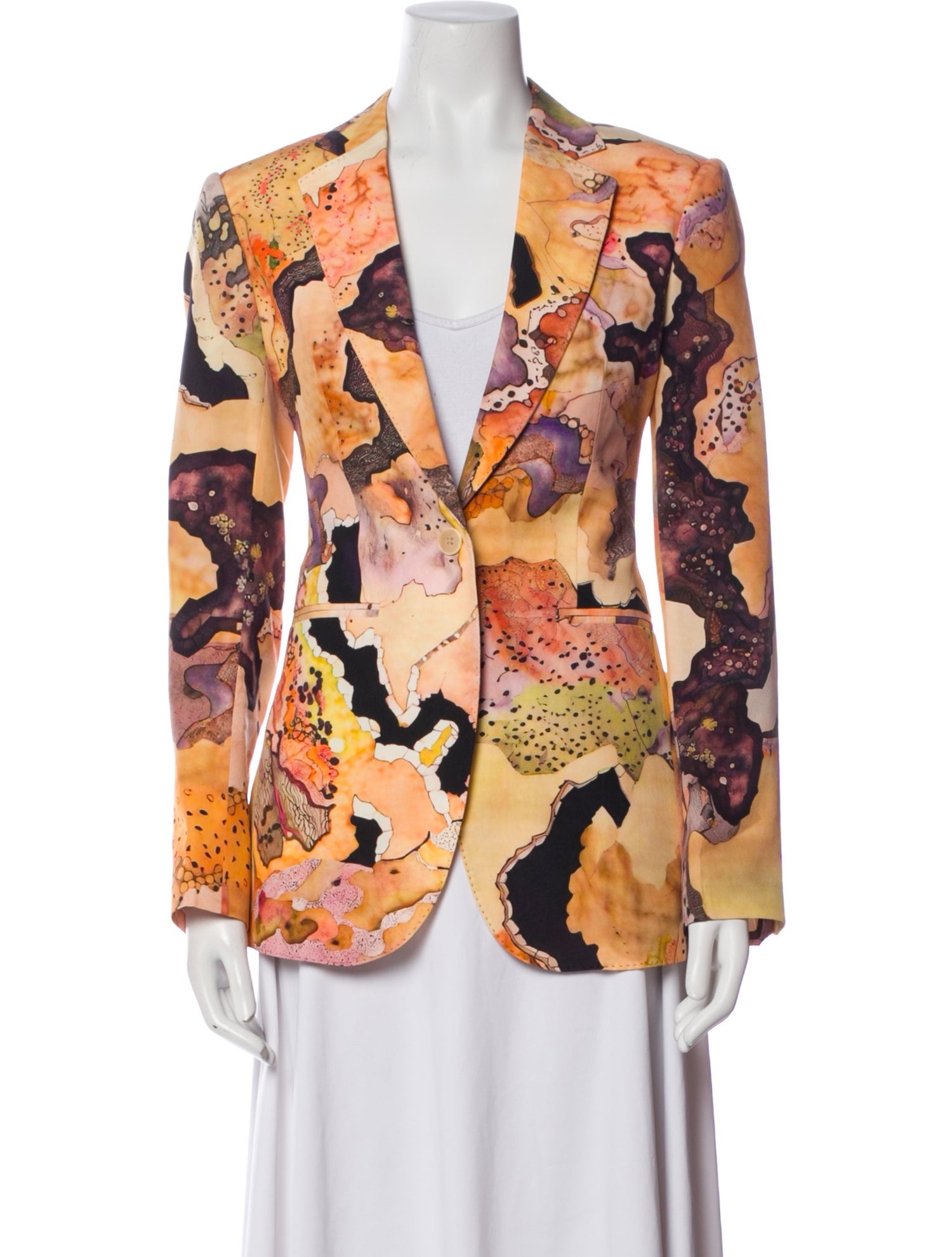 LOVE Binetti Silk Printed Blazer
