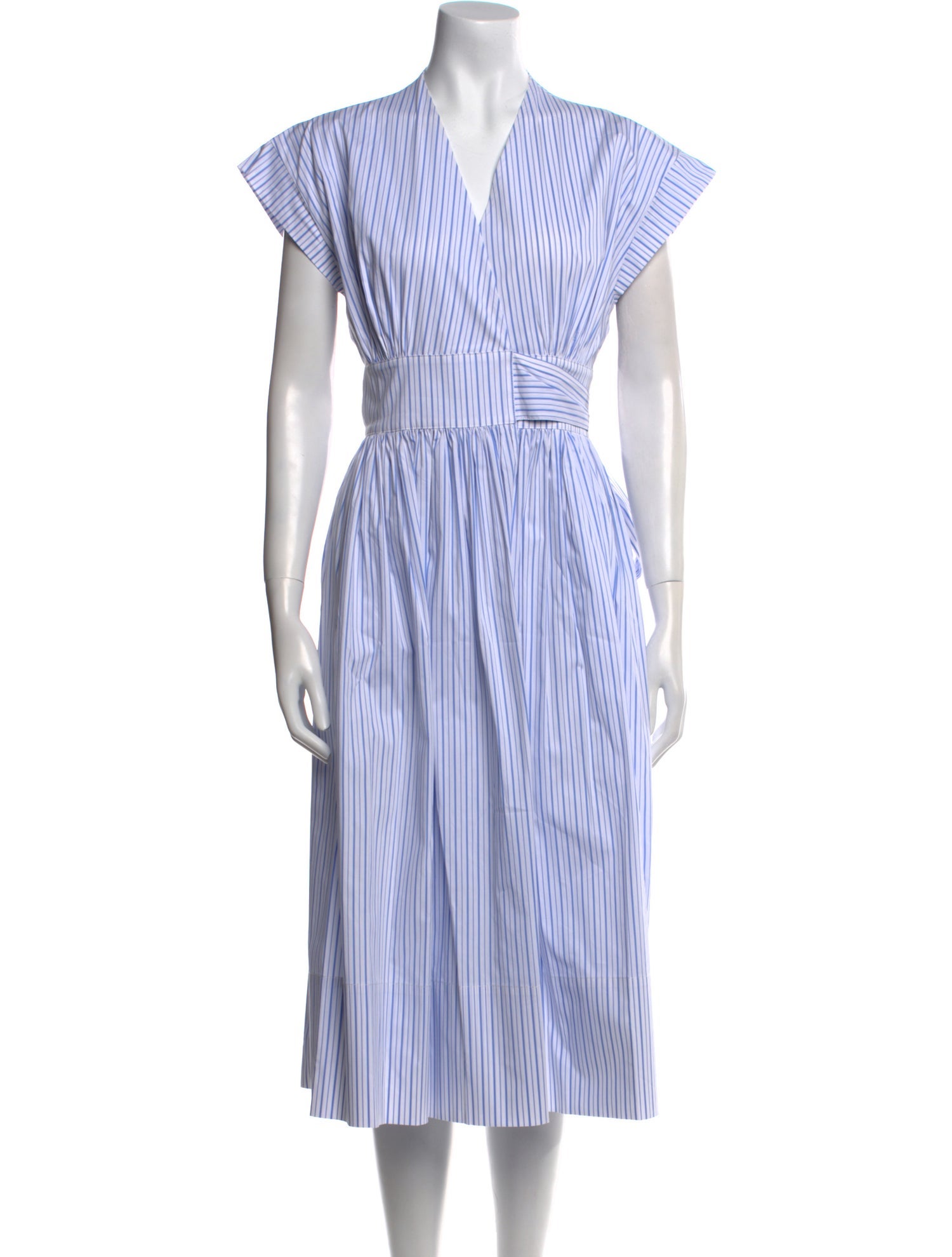 LOVE Binetti Striped Midi Length Dress