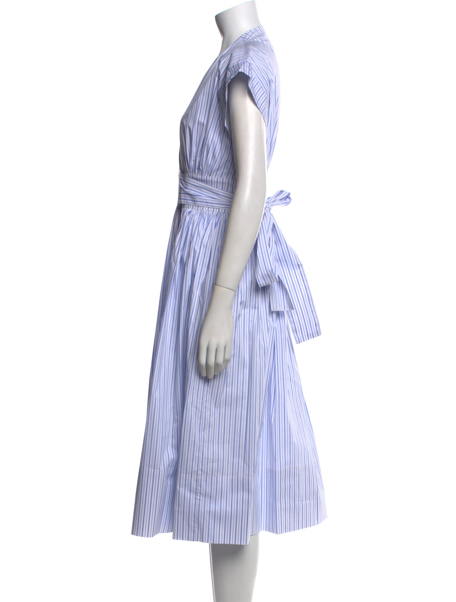 LOVE Binetti Striped Midi Length Dress