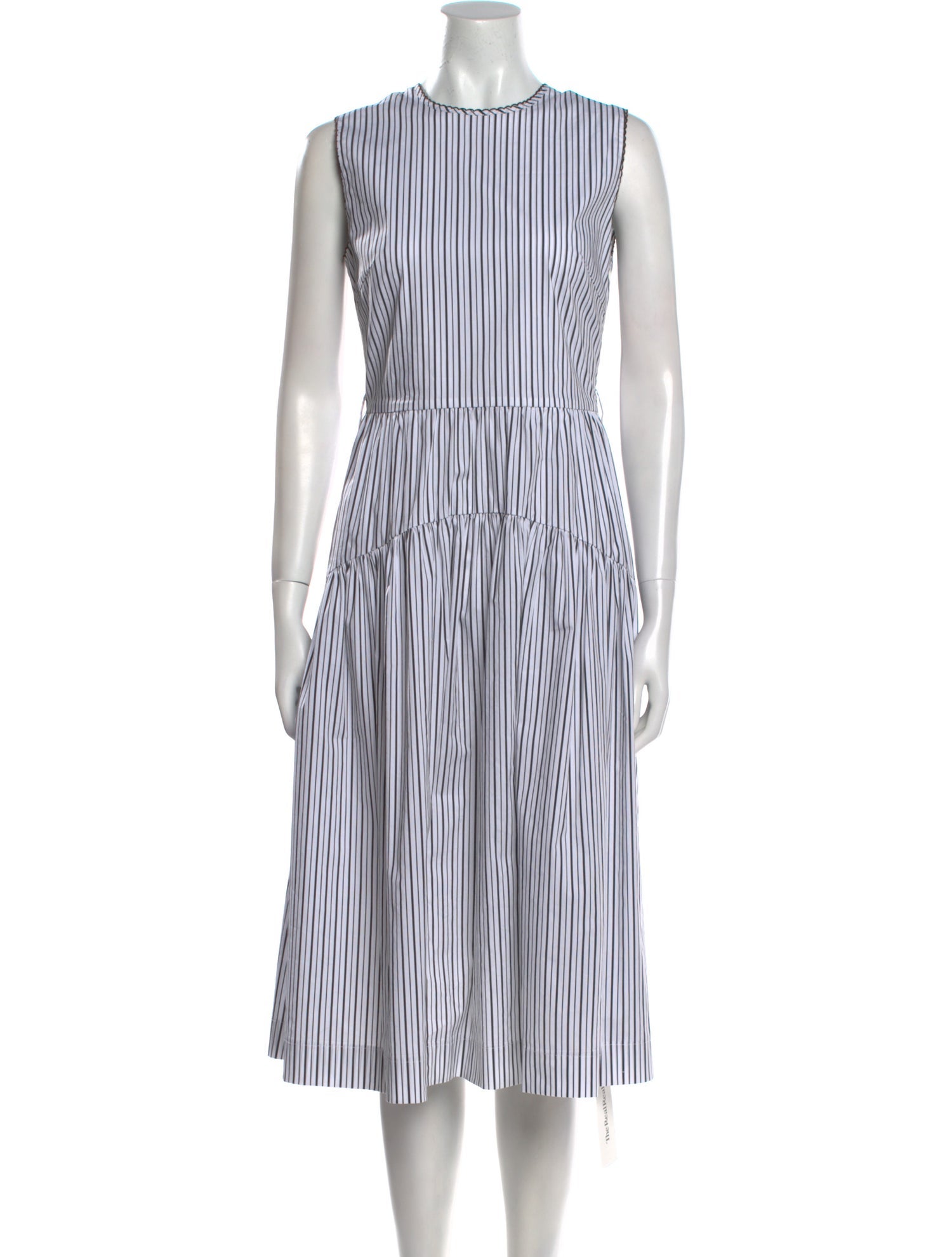 LOVE Binetti Striped Midi Length Dress