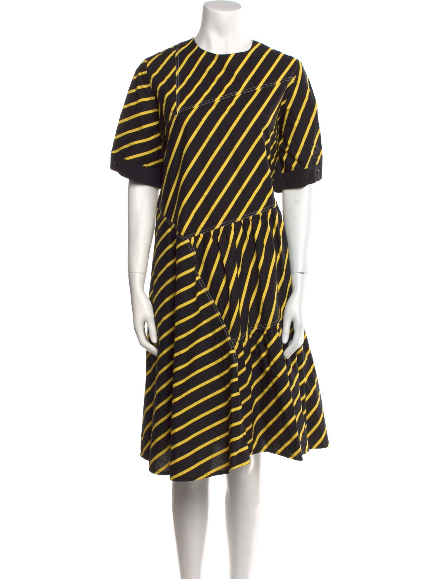 Lovebirds Striped Midi Length Dress
