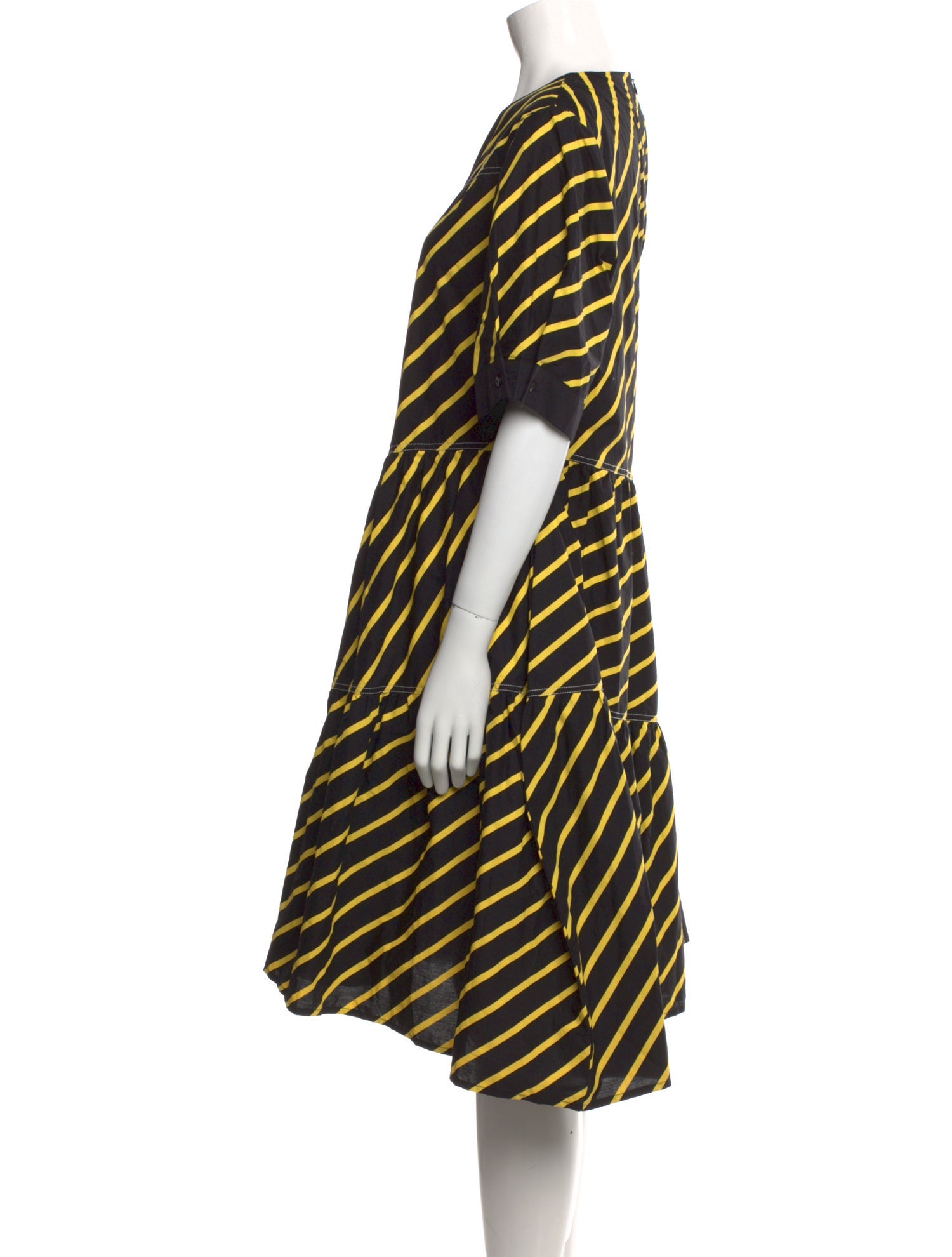 Lovebirds Striped Midi Length Dress
