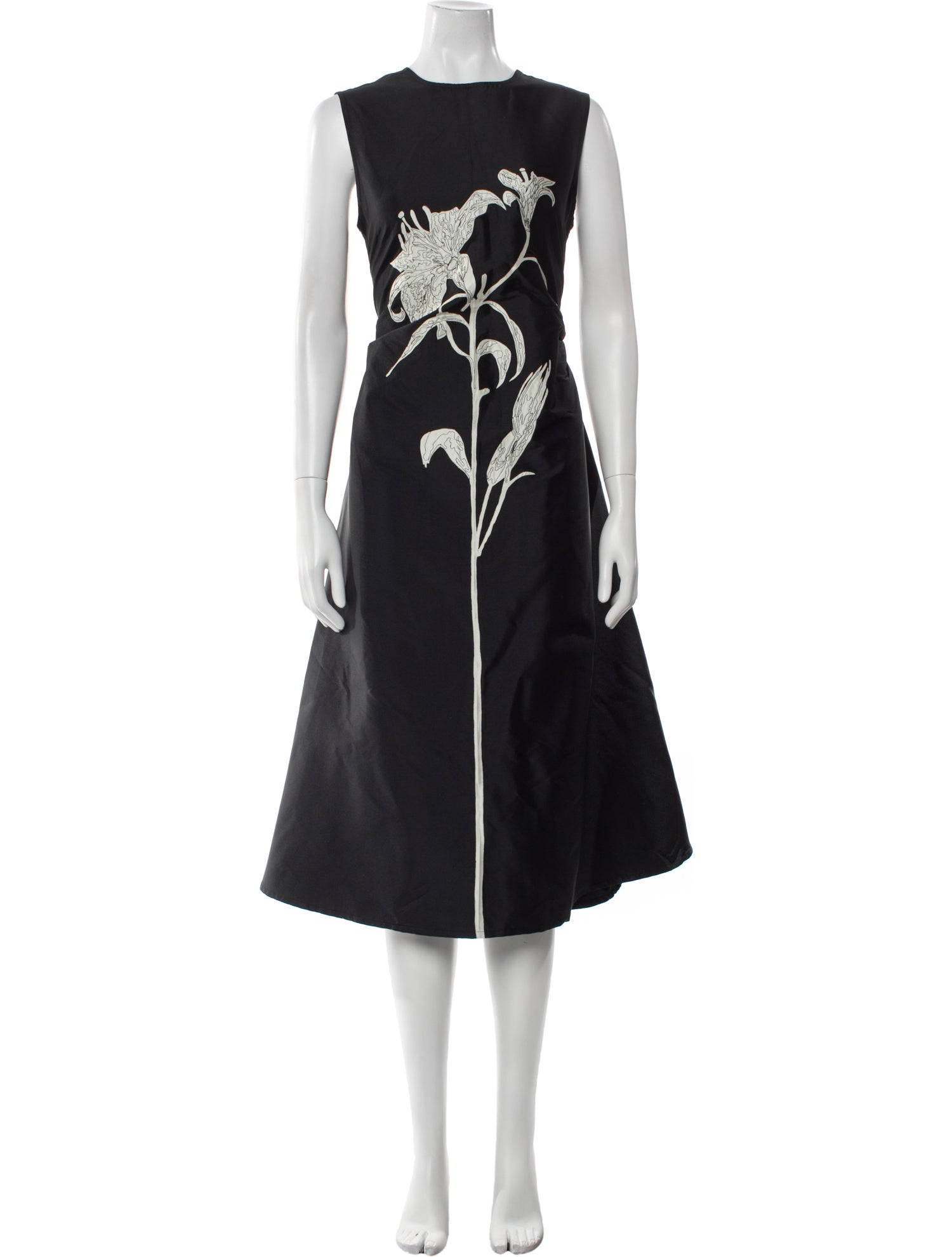 Lovebirds Silk Midi Length Dress