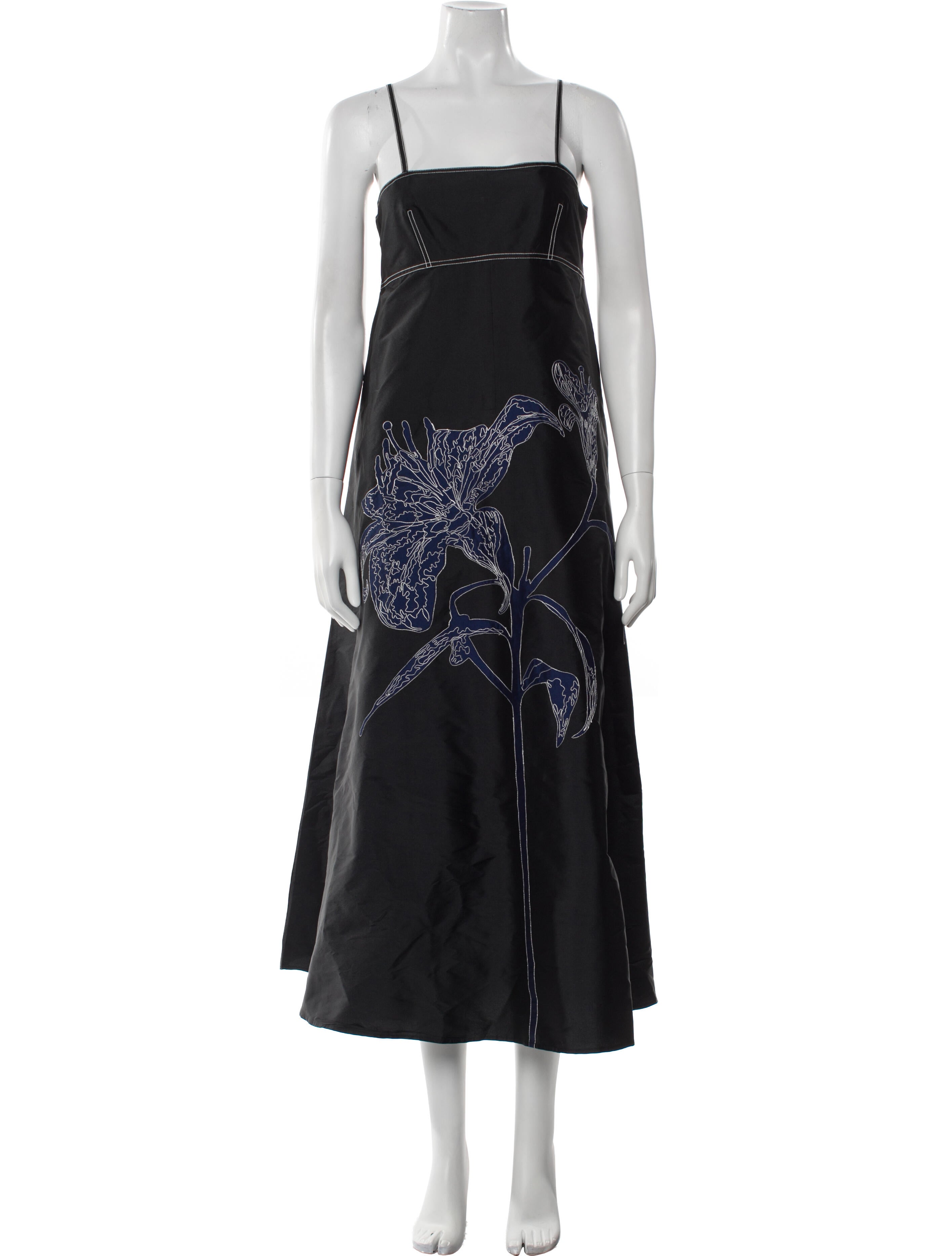 Lovebirds Silk Long Dress