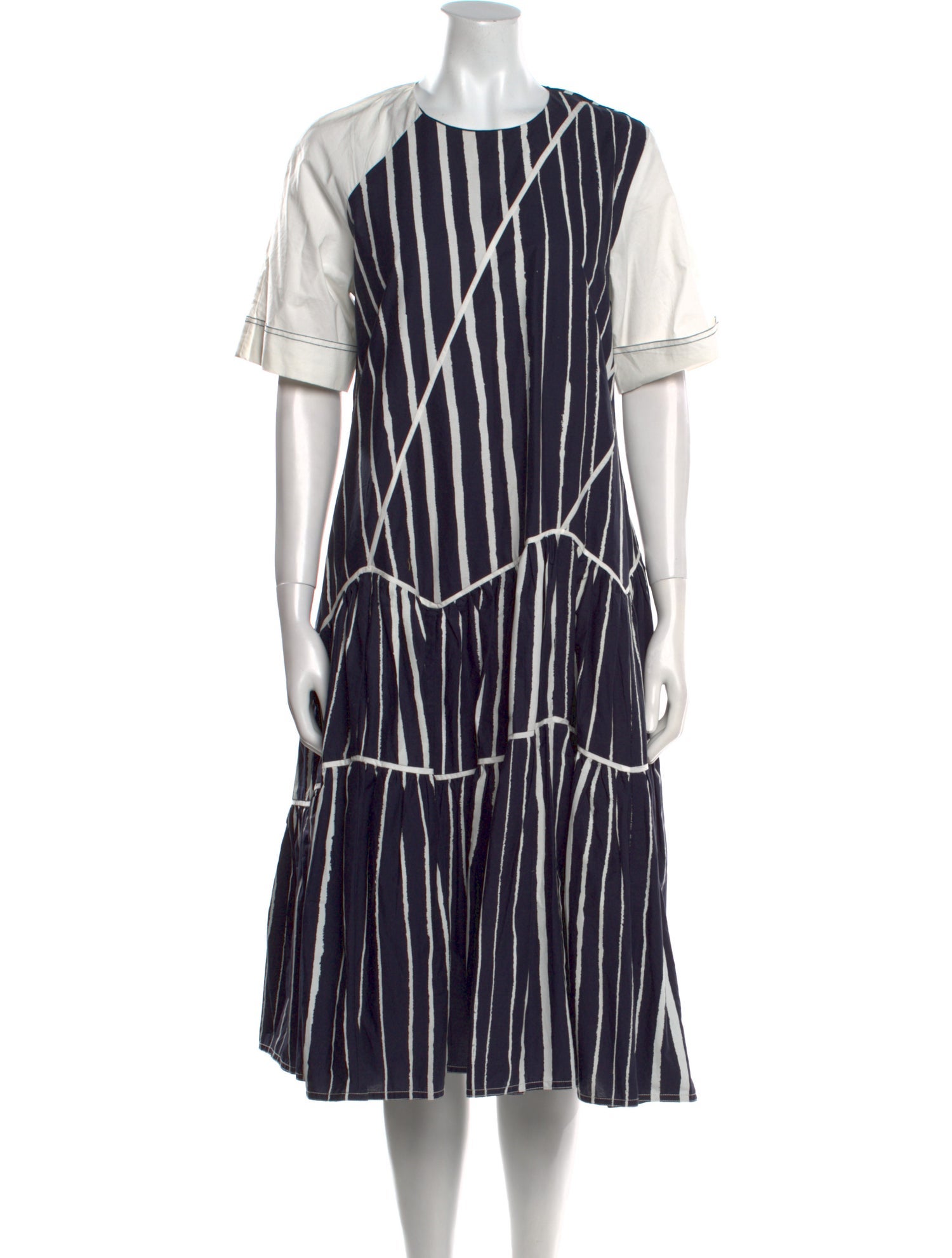 Lovebirds Striped Midi Length Dress