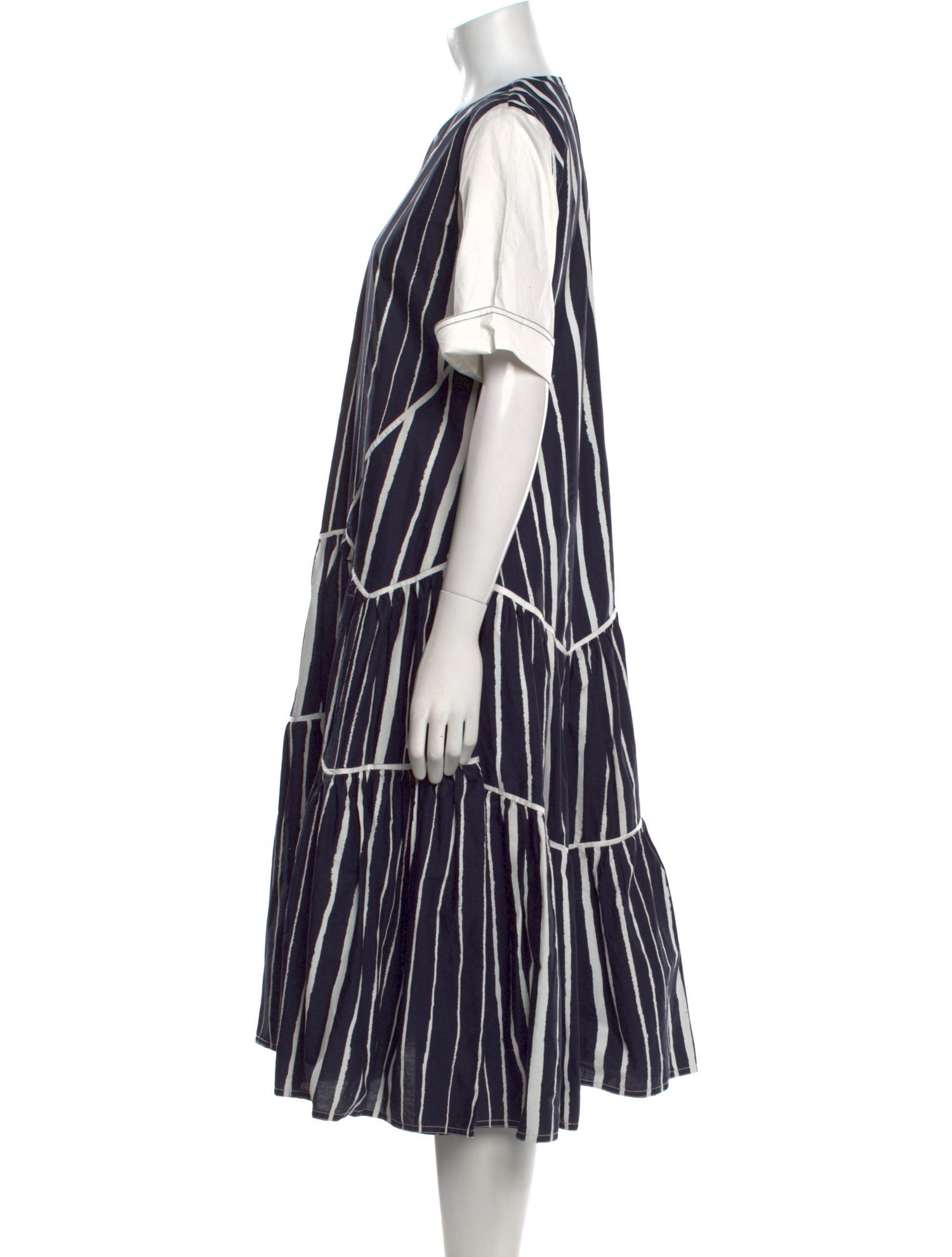 Lovebirds Striped Midi Length Dress