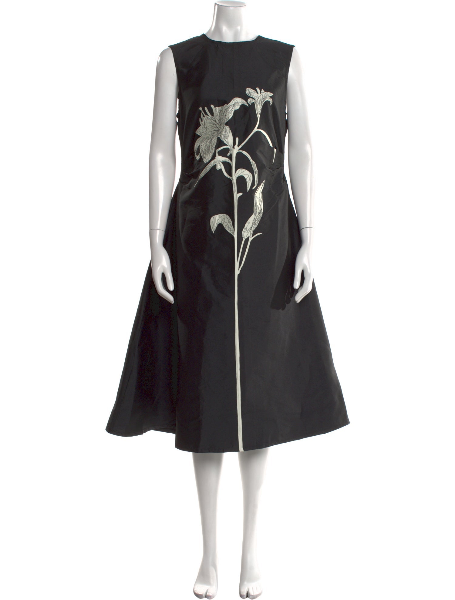 Lovebirds Silk Midi Length Dress