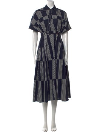 Lovebirds Striped Midi Length Dress