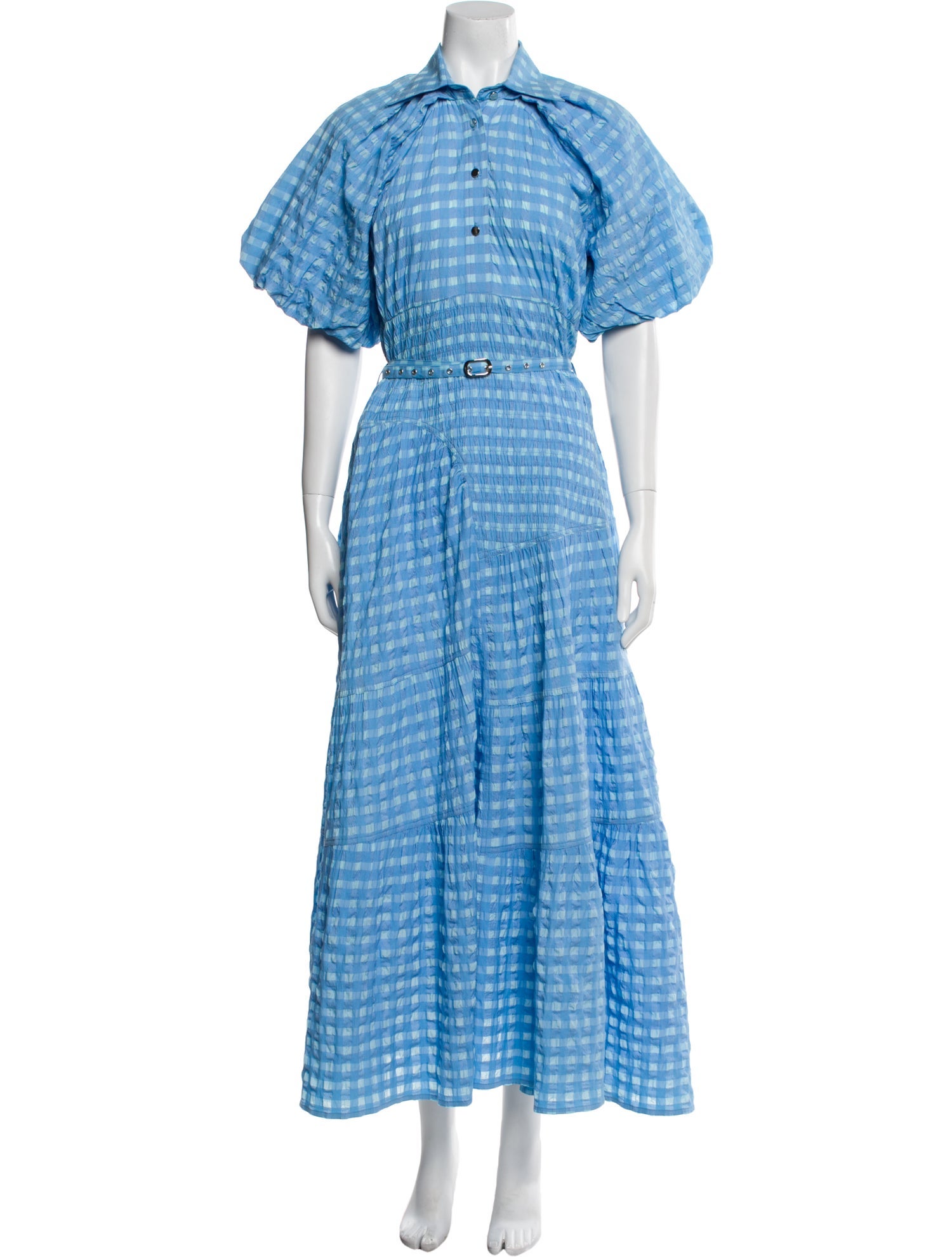 Lovebirds Plaid Print Long Dress w/ Tags