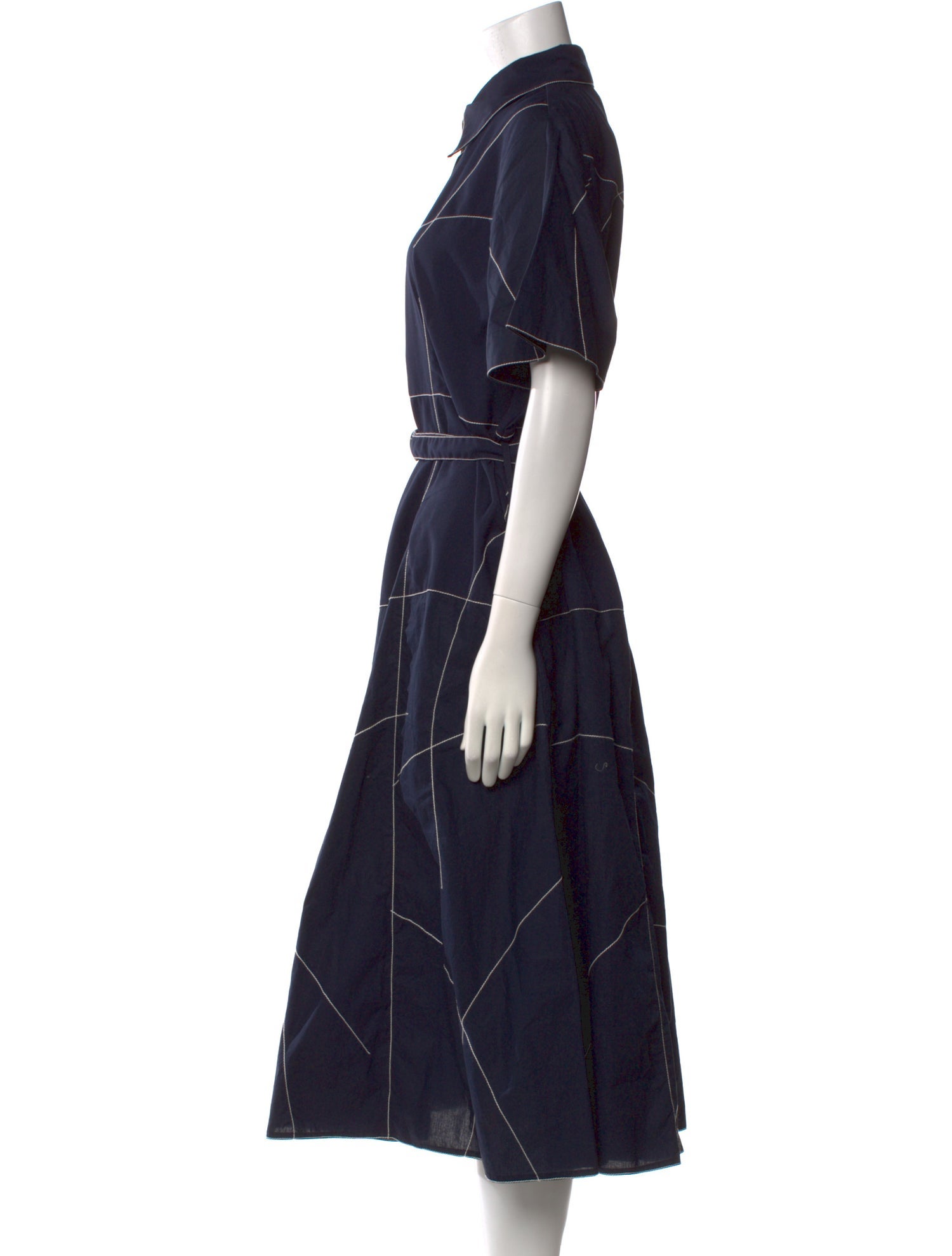 Lovebirds Plaid Print Midi Length Dress