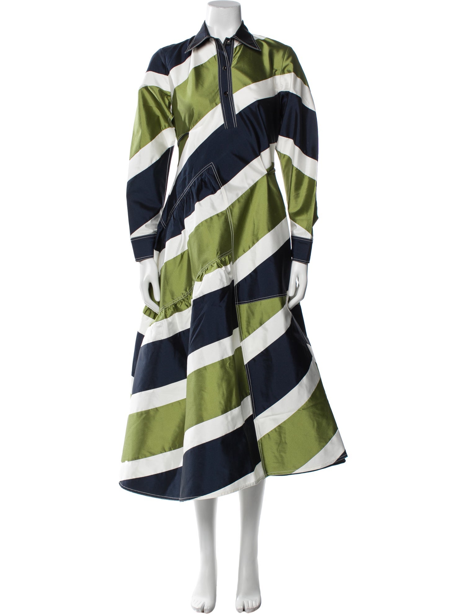 Lovebirds Striped Long Dress