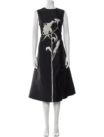 Lovebirds Silk Midi Length Dress